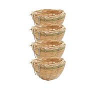 4Pcs Handwoven Nest Cage House Hatching Breeding Cave for Parrot, Canary or Cockatiel or Other Birds, Bird nest