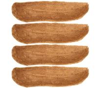 4PCS Hanging Basket Liner, Pre-Shaped Replacement Coco Fiber Liners for Garden Trough Planters, Enhances Plant Growth, Wall Planters Window Box Flower Baskets for Indoor & Outdoor Plants (24 inch)