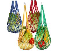 4Pcs Hanging Chicken Feeder, Poultry Fruit Holder Chicken Toys Multi-function Vegetable Mesh Bag for Poultry, Hens, Duck, Large Birds Toys Supplies Feeder