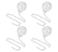 4pcs Hanging Chicken Treat Dispenser Ball for Hens, Poultry Coop | Textured Plastic and Iron Build, Hanging Chain Included, Backyard Fence Use, Slow Pecking Enrichment
