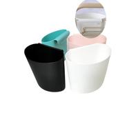 4Pcs Hanging Cup Holder & Bins, Rolling Cart Accessories, Utility Cart Accessories, Hanging Flower Pots, Storage Bucket, Pencil Holder for Office, Kitchen Wall Organizer Decor - Black/Pink/Blue/White
