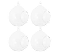 4pcs Hanging Designed Flowerpot Glass Bottle for Succulent Decor | Wall Hanging Plant Pots Indoor, Terrarium Jar Style, Micro Landscape Pot for Home Furnishings