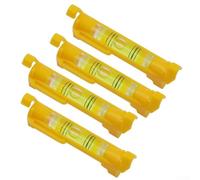 4pcs Hanging Line Level String Level Tool, Horizontal Bubble Level with Hooks for Construction Surveying Woodwork, Yellow 3 Inch