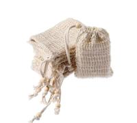 4PCS Hanging Sisal Soap Bag Ramie Foaming Pouch Cotton Linen Saver Kitchen Bath Shower Exfoliating Zero Waste Home Accessories for Daily Cleaning
