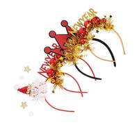 4pcs Happy New Year Headband 2026 for Party Celebration Wear | Plastic and Sponge Build, Lightweight Fit with No Head Pressure, Vibrant Sequin Details and Glitter Star Accents
