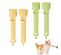 4PCS Happy Spoon Multifunctional Lickable Cat Treats Squeeze up Cat Liquid Snack Feeding Spoon