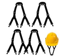4Pcs Hard Hat Chin Straps 20mm Chin Strap for Hard Hat Black Helmet Strap Adjustable Safety Hat Chin Strap Construction Compatible with Most Hard Hats Universal Helmet Chin Straps