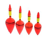 4pcs Hard Tail Luminous Floating Sea Rock Fishing Belly Floats Mixed Sizes