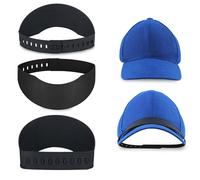 4pcs Hat Curve Band, Plastic Hat Bill Bender 9 Brim Curver Design Ball Cap Brim Shaper Hat Bending Strap Hat Shape Keeper for Multiple Size Hat (Black)