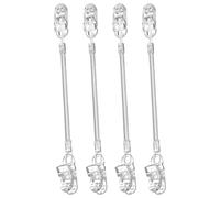 4pcs Hat Strap Clips for Wind, PC Spring Chain Retainer for Cap | 7.87 Inch Anti-drop Length, Compact Build for Golf and Sailing, Finish