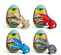 4PCS Hatching Dinosaur Eggs, Easter Egg with Dinosaur Toys Filled Mystery Dinosaur Fidget Toy Easter Gifts, Easter Egg Decorations, Easter Basket Stuffers for Girls Boys