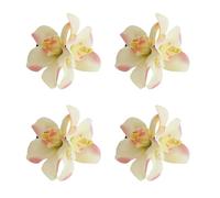 4Pcs Hawaiian Flower Hair Clip With Realistic Hibiscus Design Floral Hairpin Decorative Clip Vacation Theme Parties Claw Clip For Hats And Bags