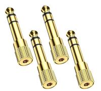 4pcs Headphone Jack Adapter, 3.5mm to 6.35mm Audio Jac HeadphoneAdapter, HeadphoneJack Adapter, Aux Jack Converter,Headphone Audio JackPlug Adaptor Converter forDigital Piano,Electric Keyboard,Speaker