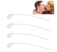 4Pcs Hearing Aid Sport Lock for 85db,Secure Retention Tail Ear Grips Clips for Walking Running High-Intensity Exercise,Retainer Replacement,Hearing Aid Accessories and Parts(Transparent)