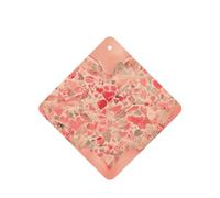 4pcs Heart Flowers Car Aroma Diffuser Square Hanging Fragrance Tablet Car Interior Decoration Closet Shoe Closet Fragrance Freshener