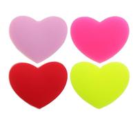 4pcs Heart Shape Silicone Tennis Racket Dampener for Racquet | Bottom String Bed Attachment, Tournament and Match Use, Shock Absorption, Secure Fit, String Tension Support