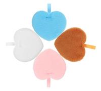 4pcs Heart Shaped Fiber Cotton Powder Puff Makeup Tool