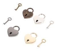 4pcs Heart Shaped Keyed Padlock for Diary Book and Storage Box