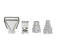 4PCS Heat Gun Nozzles Kits, Perfectly Fitted Muzzle, Stainless Steel Reflector Nozzle Hot Air Gun Soldering Station Nozzle Tool for Crafts Shrinking PVC Stripping Paint
