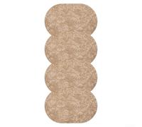 4pcs Heat Resistant Double Sided Oval PU Leather Placemats Washable Table Mats for Dining (Khaki)