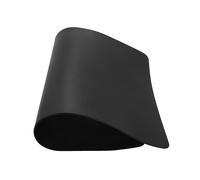 4PCS Heat-Resistant Placemats, Artificial Leather Waterproof, Non-Slip, Washable Kitchen (Black)