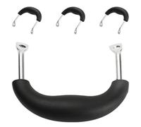 4pcs Heat Resistant Pot Side Handle Replacement, Dual Hole Short Grip | Black Metal and Build, Detachable Design for Stock Pots and Steamers, Cookware Repair