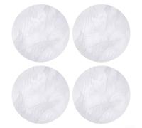4pcs Heat Resistant PVC Placemats with Stylish Circular Pattern for Dining Table Protection and Enhanced Ambiance in Restaurants and Homes (silver)