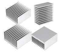 4PCS Heat Sink Kit 40x40x20mm/ 1.57"x1.57"x0.79", Anodized Aluminium Heatsink Heat Sync Cooler 40mm for Cooling CPU VRM GPU Led Thermoelectric Peltier Cooler 3D Printers Stepper Motor