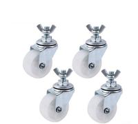 4PCS Heater Casters 8mm Screw Oil Radiator Wheels PU(White)