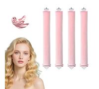 4PCS Heatless Curling Rods with Satin Silk Scarf - DrbtldMZ No Heat Hair Rollers for Heatless Curls & Blowouts | Overnight DIY Curler Set for All Hair Types (Heatless Curlers, Heatless Curler)