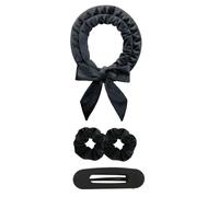 4PCS Heatlessly Hair Rollers with Bowknot Design Easy Overnight Hair Curls Set Comfortable Sleep Safe Styling Tool Heatless Curling Rod Set