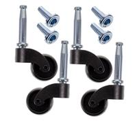 4pcs Heavy Du Replaceable Casters for Office Chairs Metal Fur Leg Wheels Smooth Rolling on Carpet & Hardwood Floors Easy li & Installat