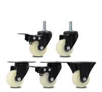 4Pcs Heavy Duty 1.5" 41mm Black Swivel Caster Wheels 180kg Capacity Durable Nylon Trolley Furniture Rollers for Easy Mobility and Versatile Use