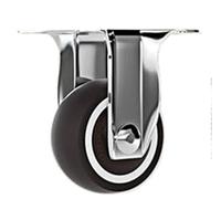 4Pcs Heavy Duty 1'' TPR Silent Swivel Casters - Universal Furniture Wheels With Dual Mode (Locking & Swivel) for Furniture(Fixed)