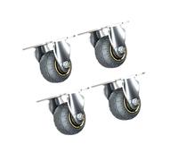4Pcs Heavy Duty 3-Inch Universal Swivel Casters - Replacement Furniture Wheels, Quiet Rubber Trolley Wheel, Easy Installation for Smooth Mobility and Durability