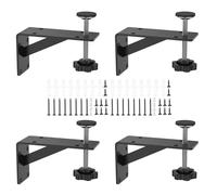 4pcs Heavy Duty Adjustable Undermount Sink Support Brackets Kit with Fixings for Kitchen Sink Repair & Install for Inside Cabinet