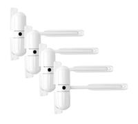 4Pcs Heavy Duty Automatic Door Closer Set - Self Closing Spring Hinges for Gates & Garages - Safety Solution - White Finish