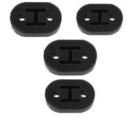 4Pcs Heavy Duty Car Exhaust Hanger Bushing 2 Holes Bracket Rubber Mount For Auto Muffler Tail Pipe Tail Exhaust Tips(Black)