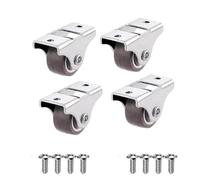 4Pcs Heavy Duty Castor Wheels and Screws, 50mm Smooth Rolling Rubber Wheels for Sofas, Cabinets and Appliances,No Floor Marks Silent Caster for Furniture