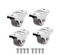 4Pcs Heavy Duty Castor Wheels and Screws, 50mm up to 60KG Smooth Rolling Rubber Wheels for Sofas, Cabinets and Appliances,No Floor Marks Silent Caster for Furniture