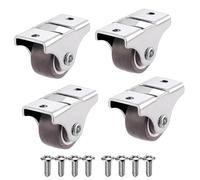 4Pcs Heavy Duty Castor Wheels and Screws, 50mm up to 60KG Smooth Rolling Rubber Wheels for Sofas, Cabinets and Appliances,No Floor Marks Silent Caster for Furniture