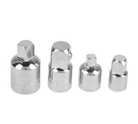 4Pcs Heavy Duty Chrome Vanadium Steel Socket Adapter Reducers 1/2 3/8 1/4 Wrench Adapter Set for Professional Mechanics and DIY Enthusiasts (Silver)