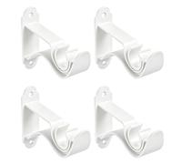 4Pcs Heavy Duty Curtain Rod Brackets Wall and Ceiling Mount Poles Hangers for 22 / 28mm Drapery Poles Wall Holders Single Curtain Rod Brackets
