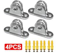 4Pcs Heavy Duty Fixed Pulley Wall-Mounted Pulley Detachable
