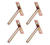 4Pcs Heavy Duty Floating Shelf Bracket Wall Mounted Invisible Hidden Brackets T Shape Supports with Screws for Decoration Cabinet Furniture Shelves(W,4 Inch(4Pcs))