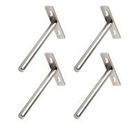 4Pcs Heavy Duty Floating Shelf Bracket Wall Mounted Invisible Hidden Brackets T Shape Supports with Screws for Decoration Cabinet Furniture Shelves(B,5 Inch)