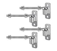 4Pcs Heavy Duty Gate Hinges, 304 Stainless Steel Farm Door Hinges, M12 x 6'' Gate Hinge J Bolt Garden Gate Hinges, Self Closing Door Hinge for Chain Link Fence/Farm/Wooden Fence/Driveway