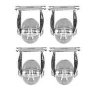 4pcs Heavy Duty Industrial Casters Set, Transparent PU Caster Wheels with Stainless Steel Base, Silent Rolling Casters for Workbenches and Equipment, Load Capacity 44.1lb per Wheel