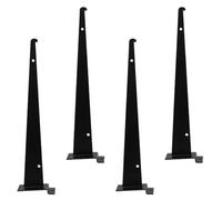 4pcs Heavy Duty Metal Slatwall Shelf Brackets 12.6 Inch with Lip Steel | Rustic Modern Style, Embossed Anti-Slip Textured Surface, Angled Support for Kitchens and Workbench Storage
