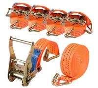 4Pcs Heavy Duty Ratchet Straps 40mm 6M 3000Kg Cargo Lashing